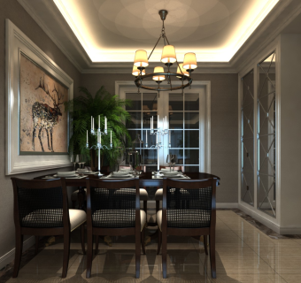 美式风格客餐厅