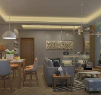 现代简约家居客厅 餐厅