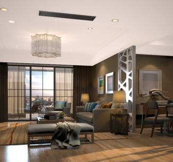 现代简约家居客厅 餐厅