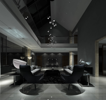 现代简约家居客厅 餐厅