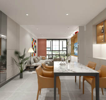 样板间现代客厅01