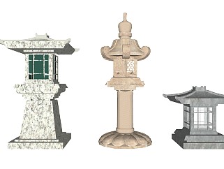 中式景观石灯