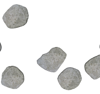 新中式汀步，石头