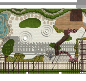 日式枯山水景观