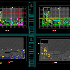 室外园林庭院施工图全套含水电