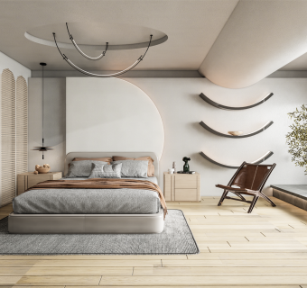 现代极简家居卧室