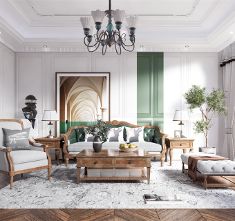 美式家居客厅