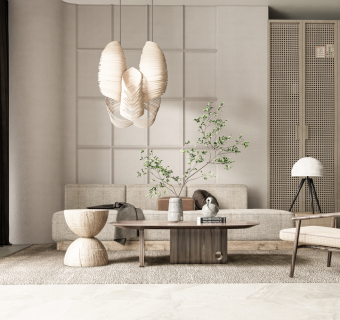 现代极简家居客厅