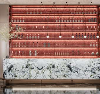 现代轻奢酒吧前台