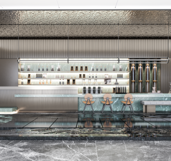 现代轻奢售楼处前台