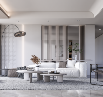现代极简家居客厅