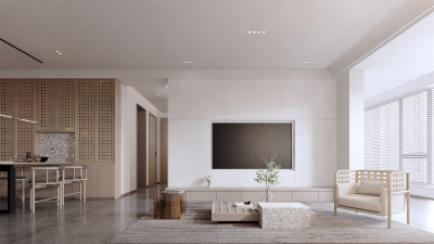 现代极简家居客厅