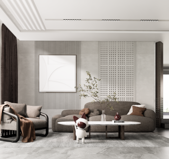 现代极简家居客厅