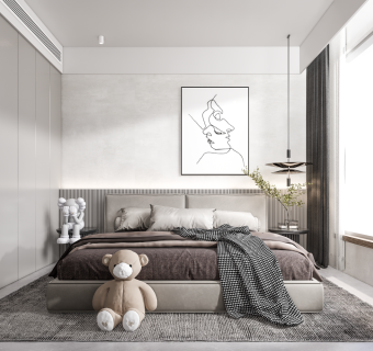 现代极简家居卧室