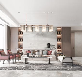 新中式家居客厅