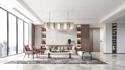 新中式家居客厅