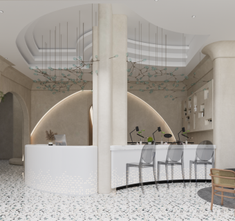 侘寂风美容院前台