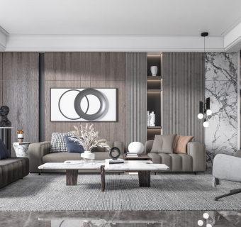 现代轻奢家居客厅