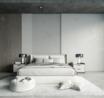 现代轻奢极简家居卧室