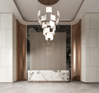 现代轻奢售楼处前台