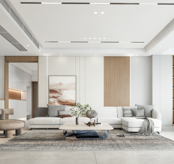 现代极简家居客厅