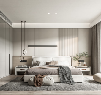 现代极简轻奢家居卧室