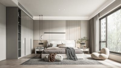 现代极简轻奢家居卧室