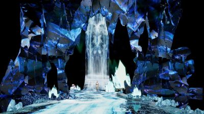 现代水晶瀑布舞台