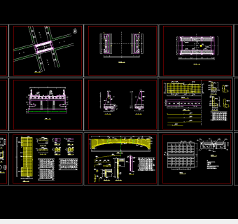 景观桥施工图全套