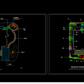 别墅花园造景平面布置图