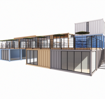 现代集装箱酒吧民宿餐厅