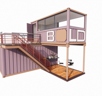 现代集装箱酒吧民宿餐厅