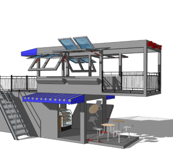 现代集装箱酒吧民宿餐厅