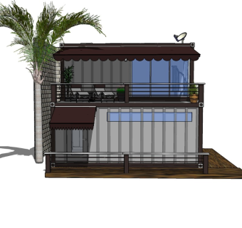 现代集装箱酒吧民宿餐厅