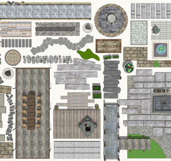 汀步 石步道 景观小路 景观步道 园路栈道 铺装小品 石头