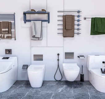 现代马桶 毛巾架卫浴