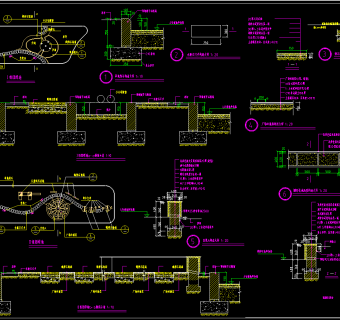 汀步大样 景观大样图 树池大样 道路大样 台阶大样 通用景观详图 施工图