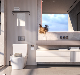 现代家居卫生间 马桶 洗手台 洗手池 卫浴 花洒 镜子