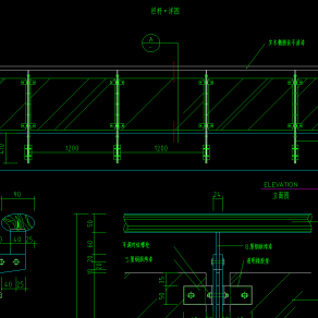 栏杆大样 栏杆详图 栏杆大样组合 施工图