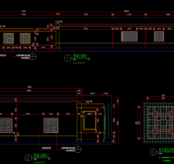 景墙施工图 景墙大样 景墙详图 景墙节点