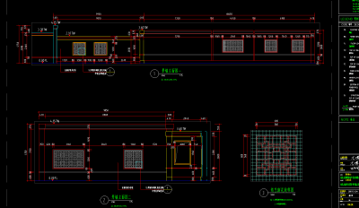 景墙施工图 景墙大样 景墙详图 景墙节点