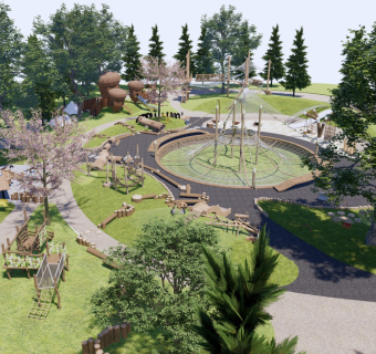 生态儿童游乐区 儿童木头器材组合 野趣乐园游乐设施 无动力器械 丛林穿越探险 树桩 树屋