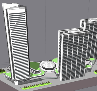 现代商业高层 +办公楼 +公寓