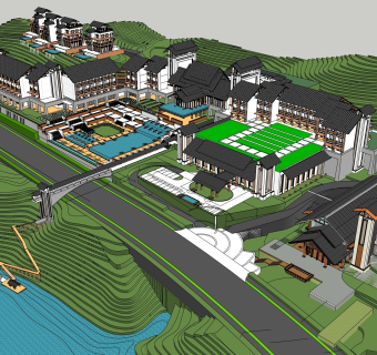 新中式度假酒店建筑