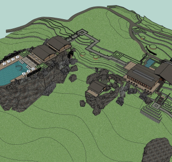 新中式山地民宿建筑