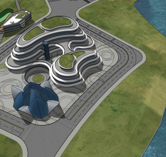 现代办公建筑多层办公楼