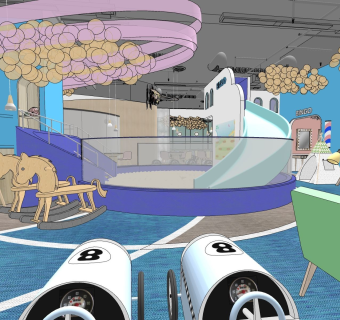 现代文教空间幼儿园内部娱乐区