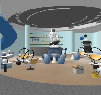 现代文教空间幼儿园内部娱乐区