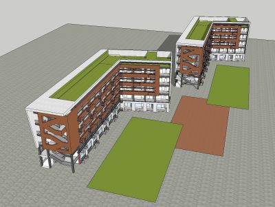 现代文教建筑学校教学楼