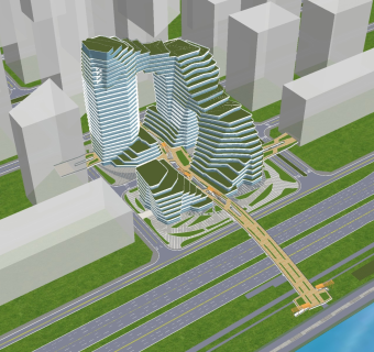 现代办公建筑高层办公楼